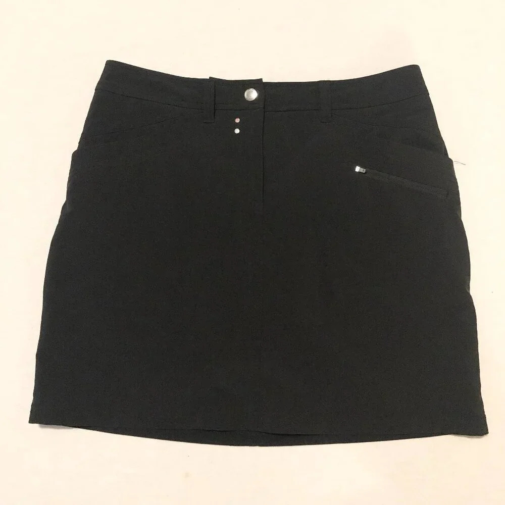 Nvo Skort Womens Size 8 Black Skirt Shorts Golf Activewear